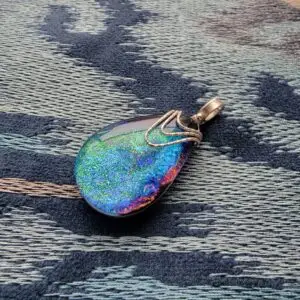 Sterling Silver Pendant - Blue/Sunset