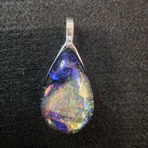 Sterling Silver Pendant -Purple/Gold/Red