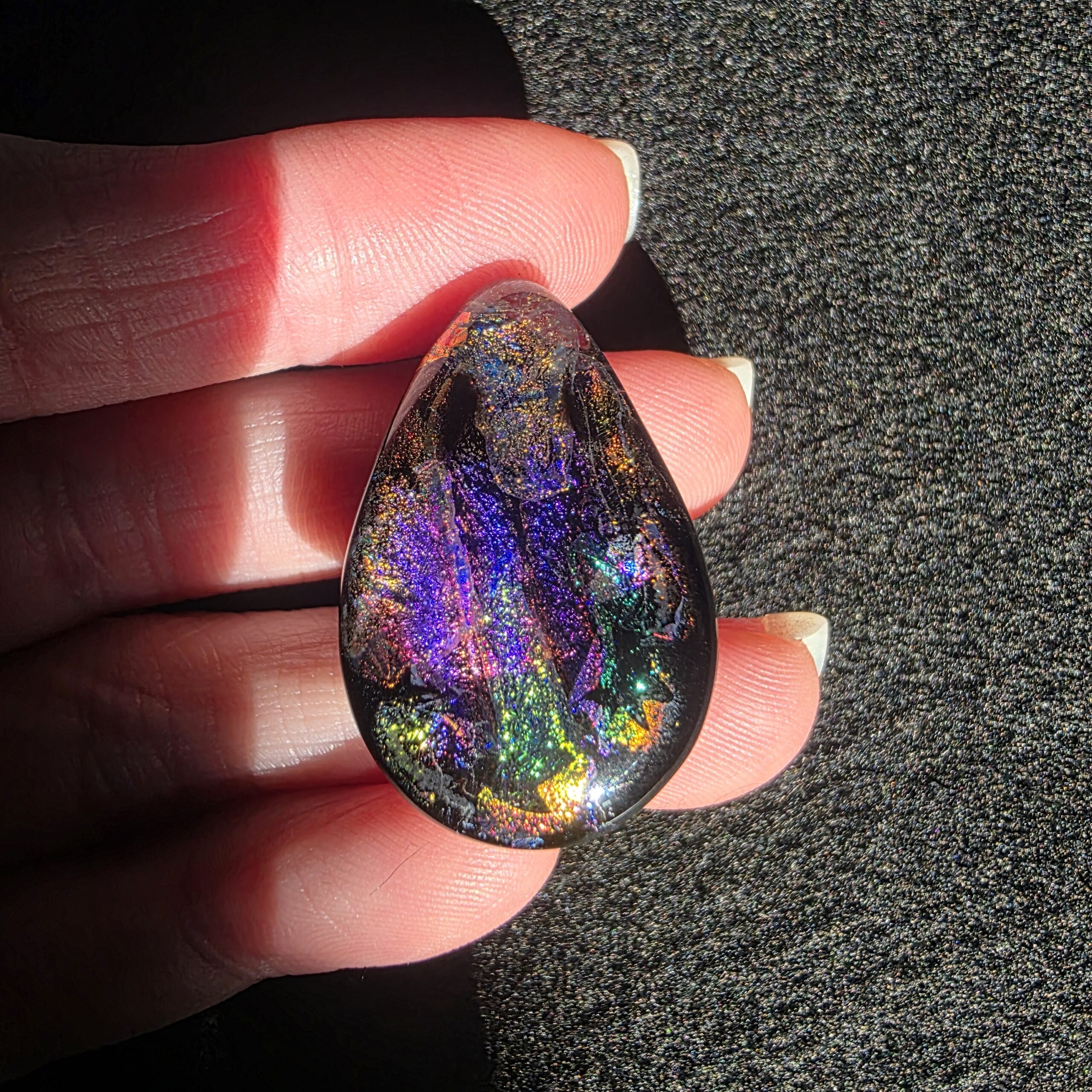 Multi-color Drop Dichroic Cabochon - Image 2