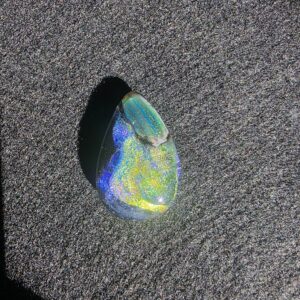 Yellow/Green/Blue Drop Dichroic Cabochon