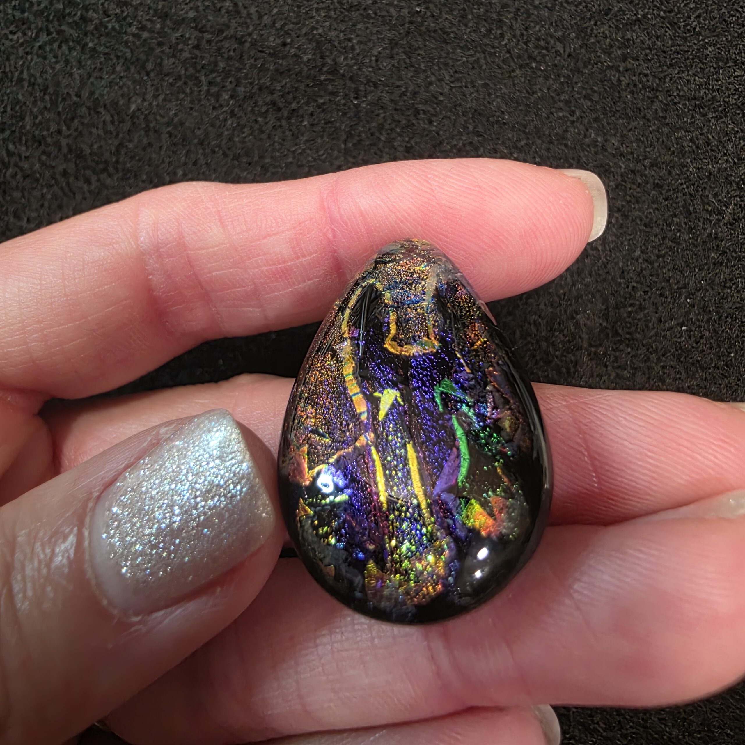 Multi-color Drop Dichroic Cabochon - Image 5