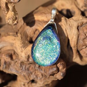 Sterling Silver Pendant - Aqua