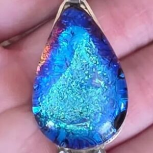 Sterling Silver Ball Design Pendant - Blue/Sunset
