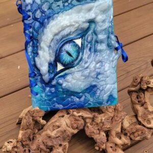 Resin Dragon Agenda/Notebook - Blue/White