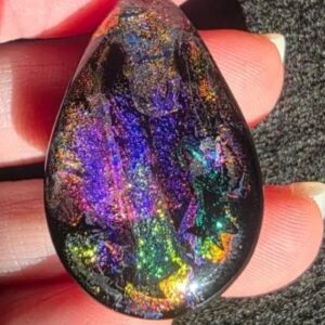 Multi-colored Graffiti Drop Dichroic Cabochon