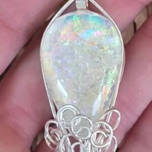 Sterling Silver Pendant - Rainbow Clear